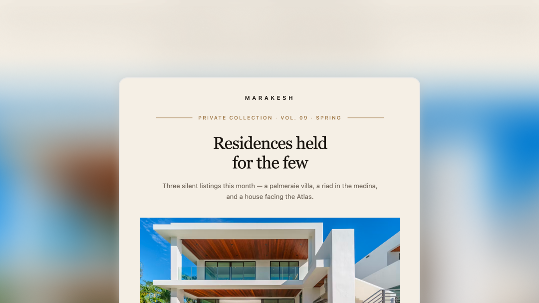 marrakech email template preview