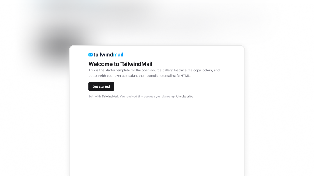 Starter template email template preview